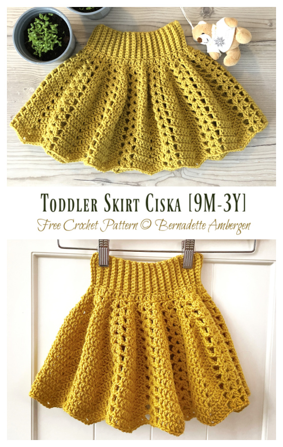 Toddler Skirt Ciska Crochet Free Pattern[9M-3Y]
