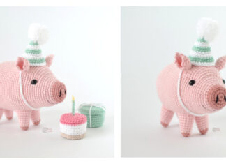 Amigurumi Birthday Piglet Crochet Free Pattern
