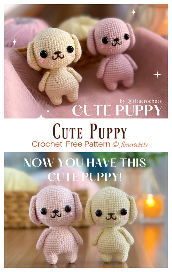 Amigurumi Cute Puppy Crochet Free Pattern