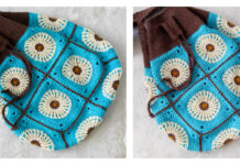 Dandelion Flower Granny Square Bag Crochet Free Pattern