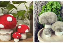 Mushroom Trio Crochet Free Pattern