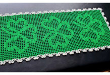 Shamrock Table Runner Crochet Free Pattern