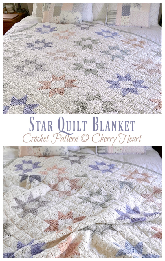 Star Quilt Blanket Crochet Free Pattern [Limited Time]