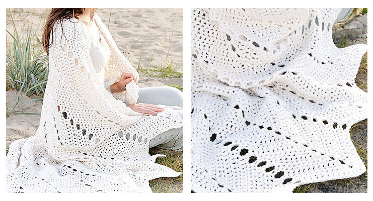 Unfolding Wings Blanket Crochet Free Pattern
