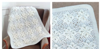 White Poinsettia Baby Afghan Crochet Free Pattern