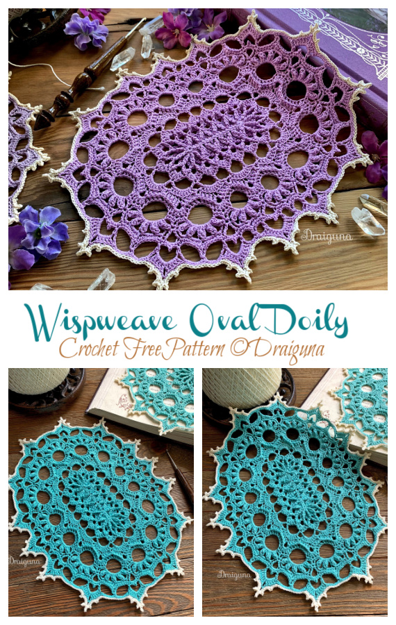 Wispweave Oval Doily Free Crochet Pattern