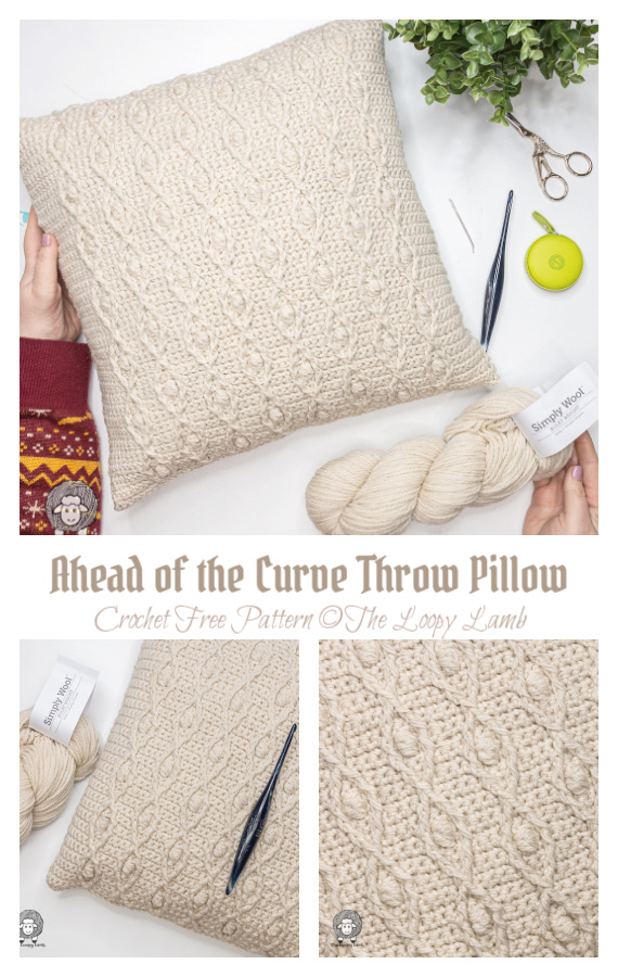 Ahead of the Curve Throw Pillow Crochet Free Pattern