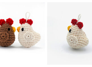 Amigurumi Chicken Keychain Crochet Free Pattern [Video]