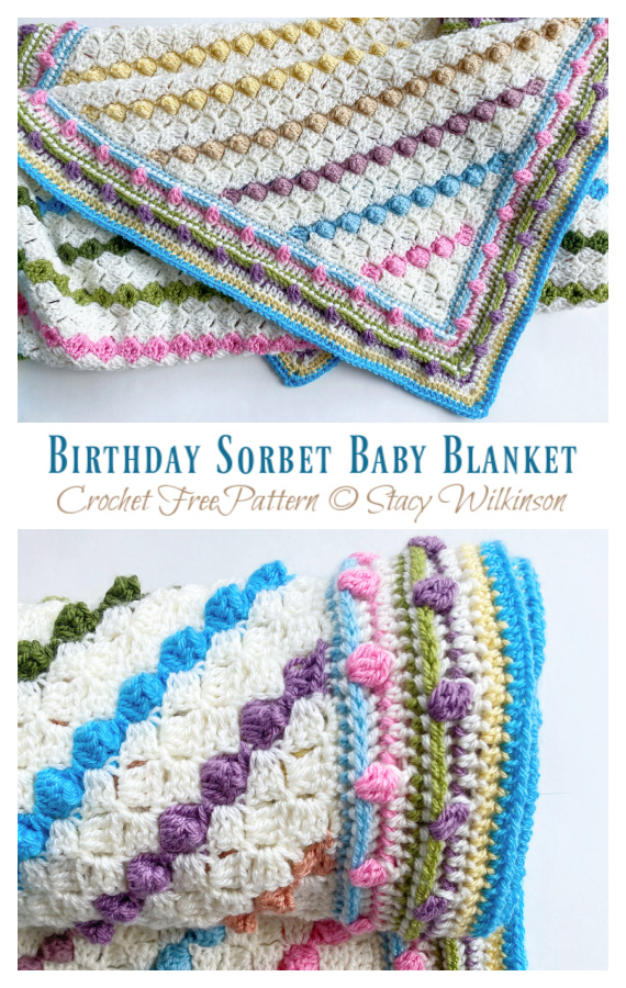 Birthday Sorbet Baby Blanket Crochet Free Pattern