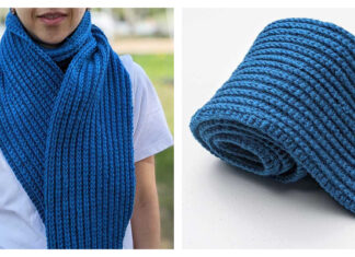 Classic Ribbed Scarf Crochet Free Pattern