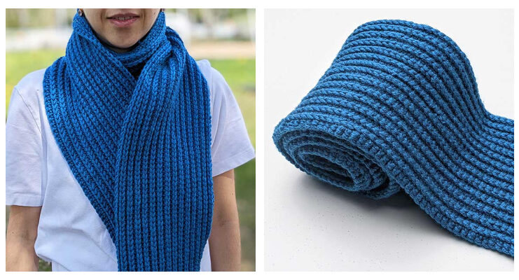 Classic Ribbed Scarf Crochet Free Pattern Classic Ribbed Scarf Crochet Free Pattern