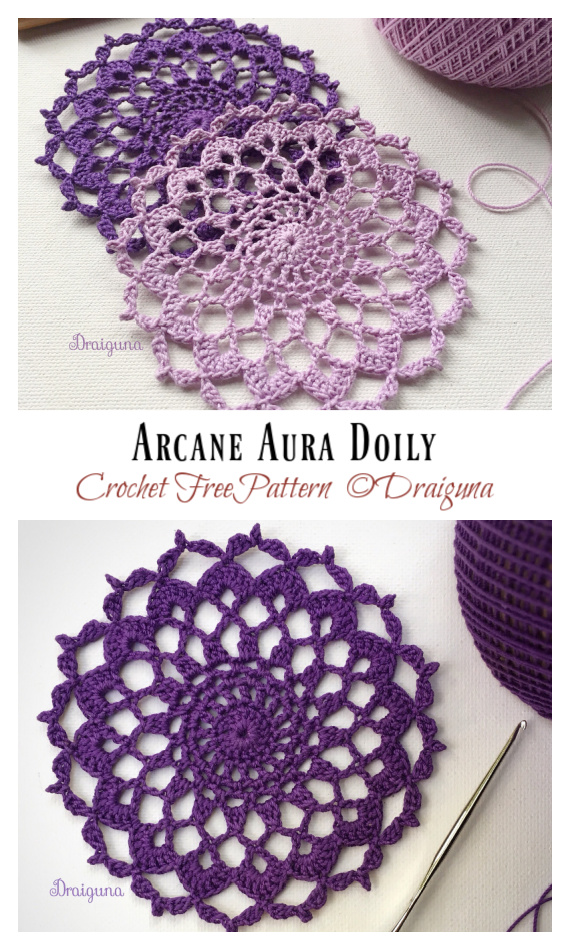 Arcane Aura Doily Crochet Free Pattern