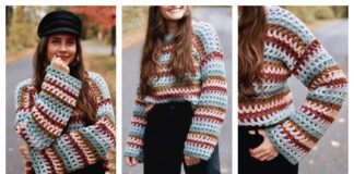 Claudia Crop Pullover Sweater Crochet Free Pattern