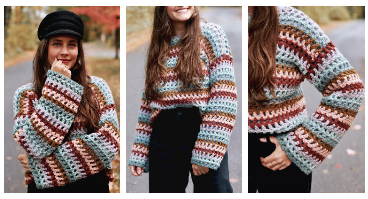 Claudia Crop Pullover Sweater Crochet Free Pattern Claudia Crop Pullover Sweater Crochet Free Pattern