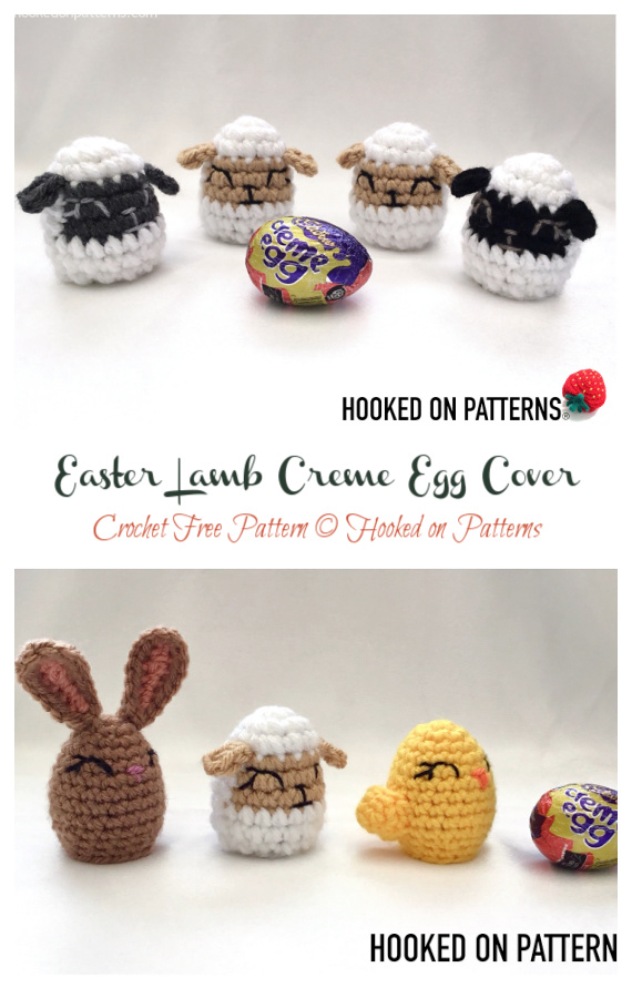 Easter Lamb Creme Egg Cover Crochet Free Patterns