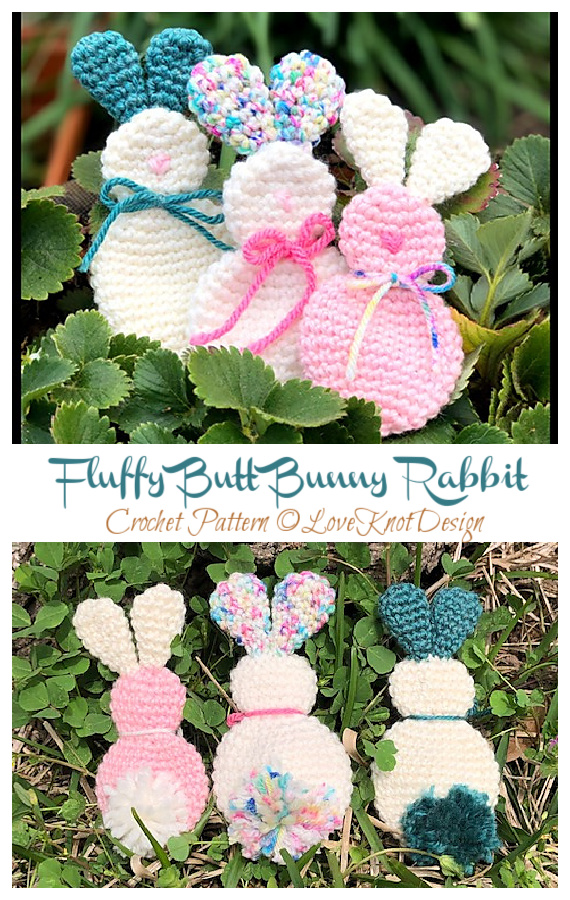 Fluffy Butt Bunny Rabbit Crochet Pattern