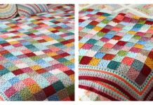 Giant Granny Patches Blanket Crochet Free Pattern