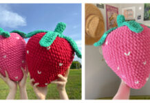 Giant Strawberry Plush Crochet Free Pattern