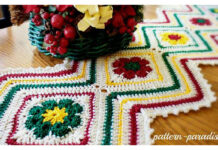 Joyful Flowers Table Runner Crochet Free Pattern