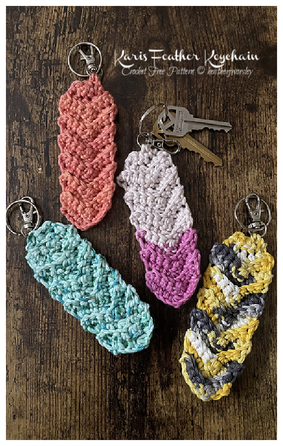 Karis Feather Keychain Crochet Free Pattern