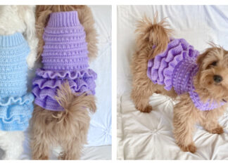 Lottie’s Spotty Doggy Dress Crochet Free Pattern