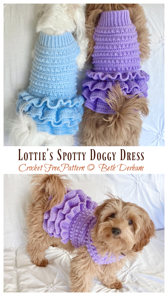 Lottie’s Spotty Doggy Dress Crochet Free PatternLottie’s Spotty Doggy Dress Crochet Free Pattern