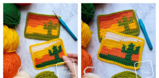 Sedona Cactus Mug Rug Crochet Free Pattern