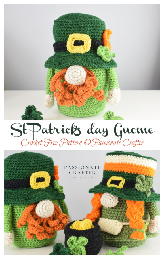 Amigurumi St Patrick's Day Gnome Crochet Free Patterns