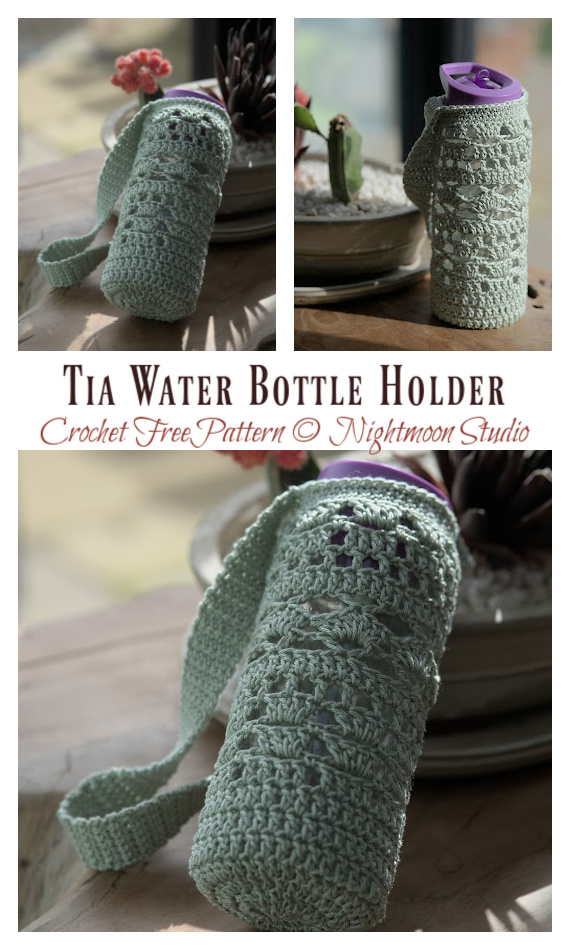 Tia Water Bottle Holder Crochet Free Pattern