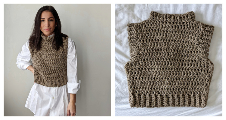 Dress with Crochet Knitted Vest main image 1