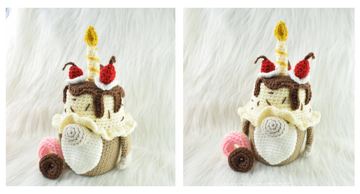 Chocolate Birthday Gnome Crochet Free Pattern