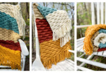 Fireside Blanket Crochet Free Pattern