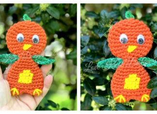 Flat Out Fun Orange Bird Crochet Free Pattern