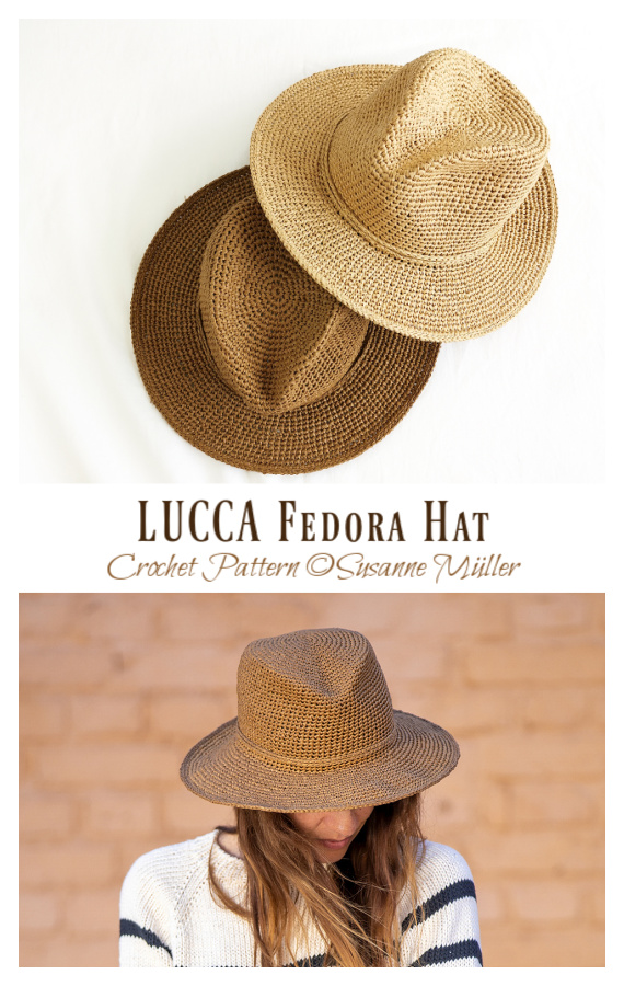 LUCCA Fedora Hat Crochet Pattern