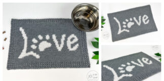 Paw Print Love Mat Crochet Free Pattern