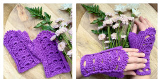 Spring Fingerless Mittens Crochet Free Pattern