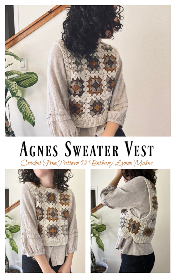 Agnes Sweater Vest Crochet Free Pattern