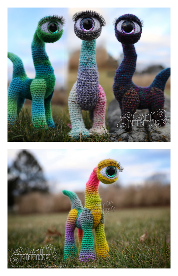 Amigurumi Eyeball Ponysaur Crochet Pattern