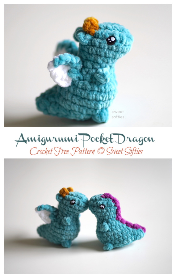 Amigurumi Pocket Dragon Crochet Free Pattern 