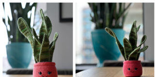 Amigurumi Snake Plant Crochet Free Pattern