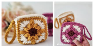 Bobble Drops Granny Coin Purse Crochet Free Pattern