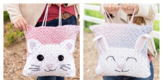 Cat Bunny Pillow Bag Crochet Free Pattern