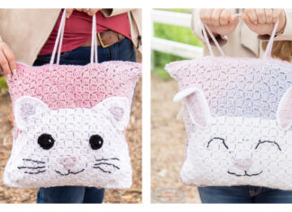 Cat Bunny Pillow Bag Crochet Free Pattern