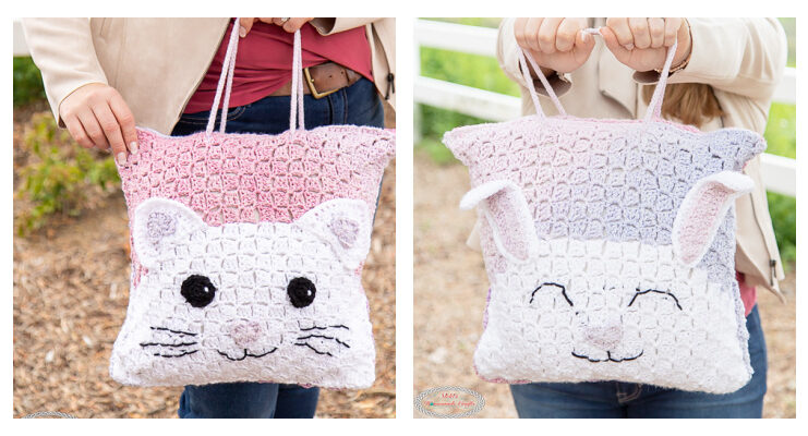 Cat Bunny Pillow Bag Crochet Free Pattern Cat Bunny Pillow Bag Crochet Free Pattern