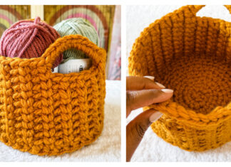 Chunky Round Basket Crochet Free Pattern [Video]