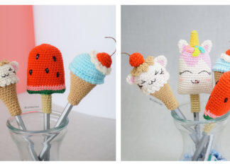 Cute Ice Cream Cone Crochet Free Pattern