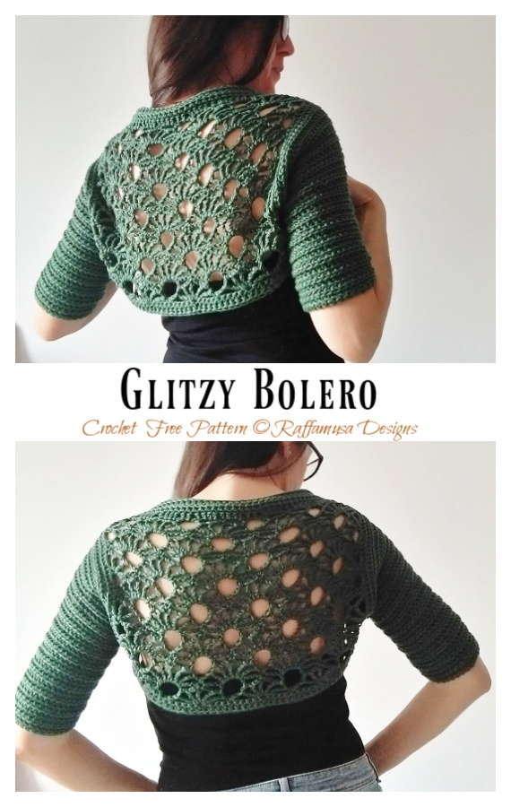 Glitzy Bolero Crochet Free Pattern