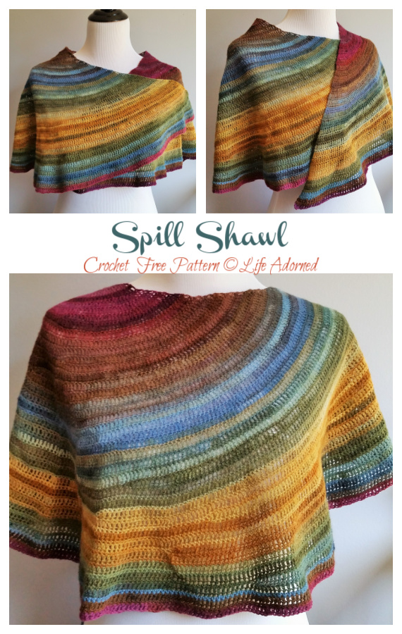 Spill Shawl Crochet Free Pattern