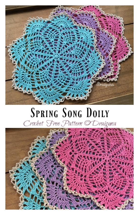 Spring Song Doily Crochet Free Pattern