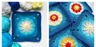 Sunbeams Granny Square Crochet Free Pattern